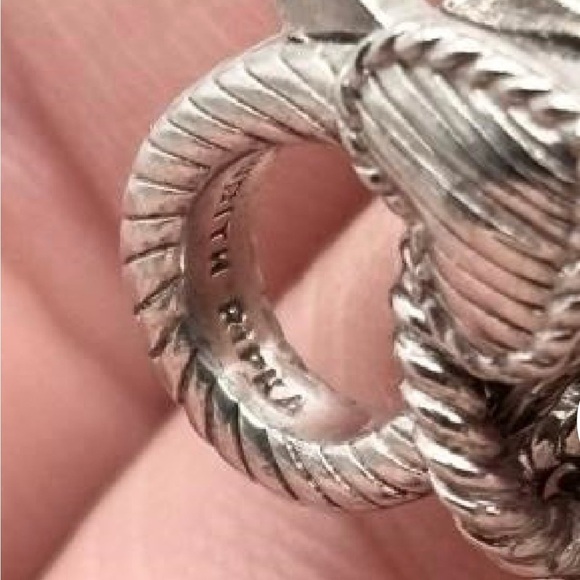 Judith Ripka Sterling Silver Amethyst, CZ & Pearl Fleur-de-Lis Bracelet - Picture 4 of 5